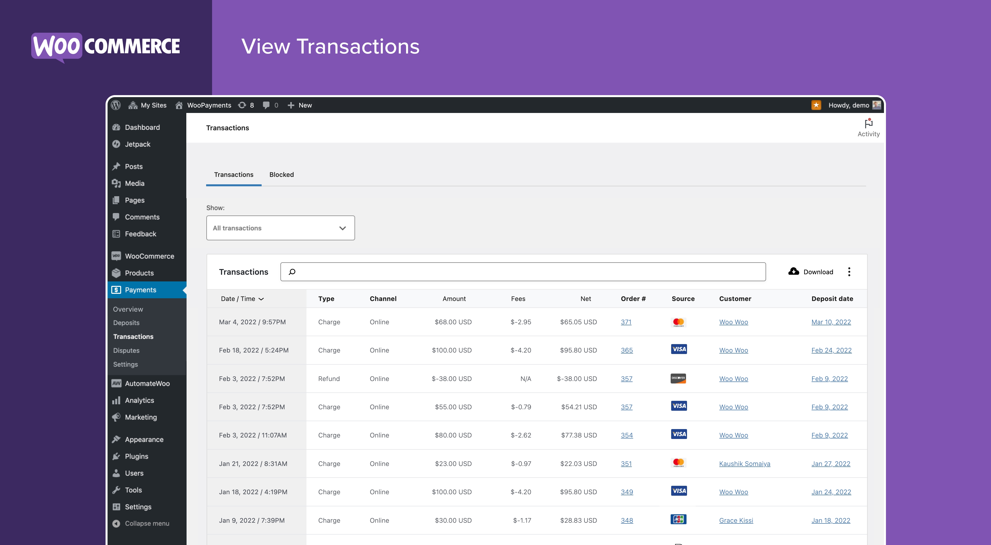 WooCommerce project